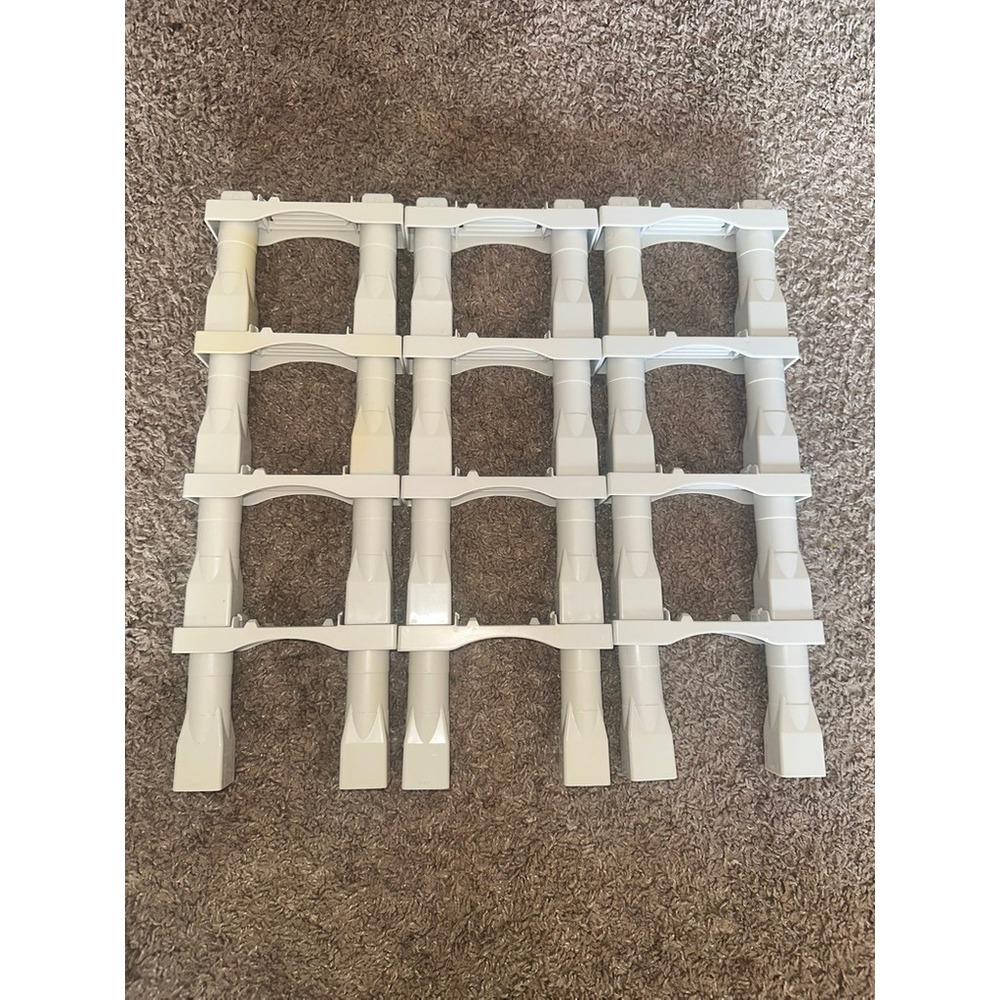 Geo Trax Fisher Price Elevation Bridge Support Track Risers Gray Lot of‎ 12